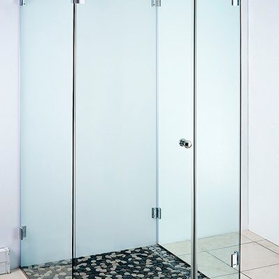 single door frameless glass shower