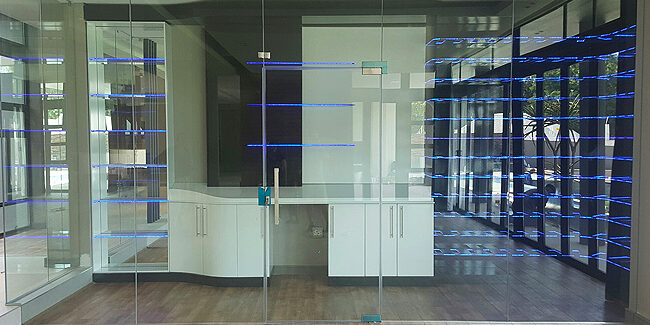 glass wine cellar
